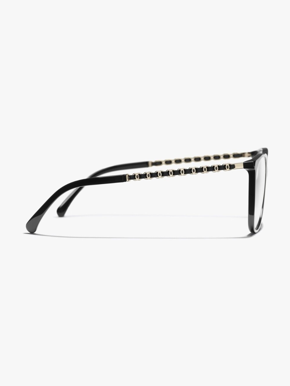 BNIB! Chanel CC Square Blue Light Glasses Acetate, Metal & Calfskin, Black W/COA - Picture 5 of 16